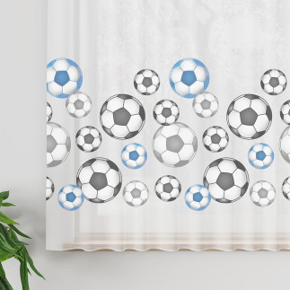 Futbol firanka z ołowianką woal, wysokość 157cm, kolor 001 niebieski