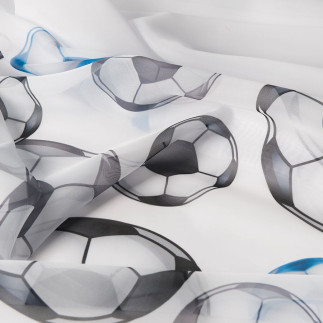 Futbol firanka z ołowianką woal, wysokość 157cm, kolor 001 niebieski