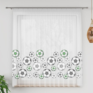 Futbol firanka z ołowianką woal, wysokość 157cm, kolor 003 zielony