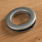 Przelotka plastikowa uniwersalna chrom mat, 10szt., średnica wewn. 35,5mm, zewn. 57,5mm - EAN: 5907443451084