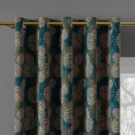 Alium tkanina dekoracyjna typu milas, szerokość 150cm, kolor 002 ciemny turkusowy  petrol
