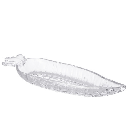 Patera szklana marchewka 16,5x8x3,5 cm