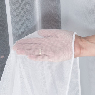 Firanka fantazyjna na markizecie z ołowianką, wysokość 330cm, kolor 001 biały