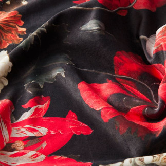 Tulipa tkanina dekoracyjna velvet, 150cm, kolor 001 czerwony