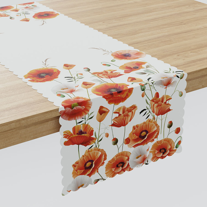Bieżnik wodoodporny Maki 38x140cm czerwony EAN: 5907693256750