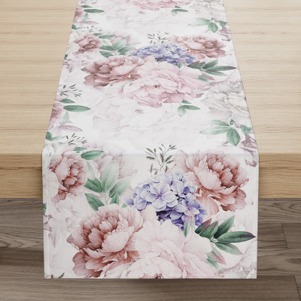 Peoni bieżnik wodoodporny velvet, 40x180cm, kolor 001 różowy