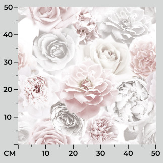 Rose firana etamina, 155cm, kolor 001 różowy pastelowy