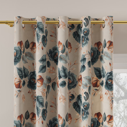 Kamala tkanina dekoracyjna oxford, 140cm, kolor 001 beżowo-niebieski