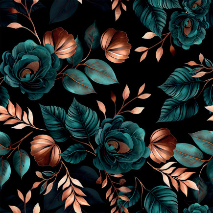 Kamala tkanina dekoracyjna oxford, 140cm, kolor 002 czarno-niebieski