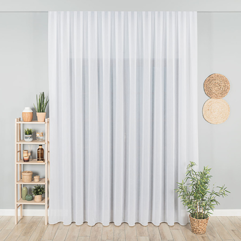 "Firanka Fantazyjna Trudnopalna z Ołowianką 300cm Biała EAN: 5907693267084"