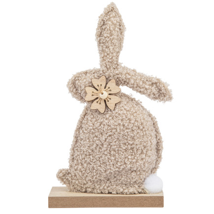 Figurka boucle zając 12x5x22 cm kol. beżowy
