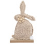 Figurka boucle zając 12x5x22 cm kol. beżowy