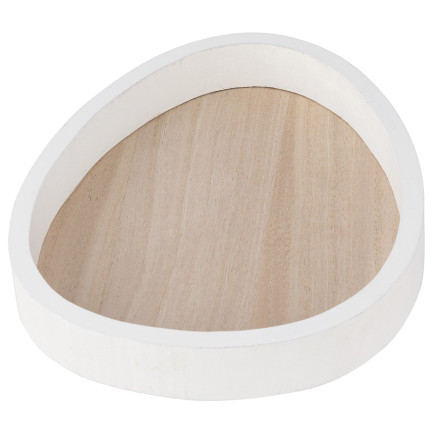 Patera dekoracyjna drewniana jajko 18,5x23,5 cm