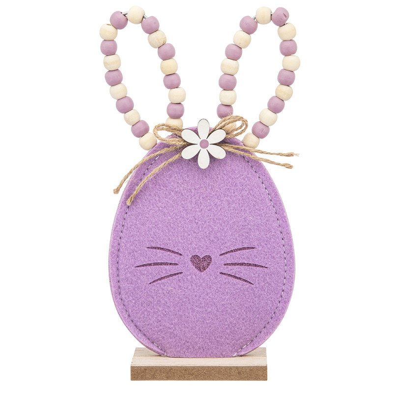 Filcowa Figurka Zająca z Fioletowymi Koralikami, 11x4x22 cm, EAN: 5904252384794 Filcowa Figurka Zająca z Fioletowymi Koralikami, 11x4x22 cm, EAN: 5904252384794