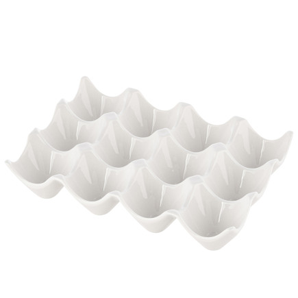 Tacka na 12 jajek 18x12,5x3,5 cm porcelana kremowa