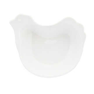 Naczynie kurka 17,5x14,5x4 cm porcelana kremowa