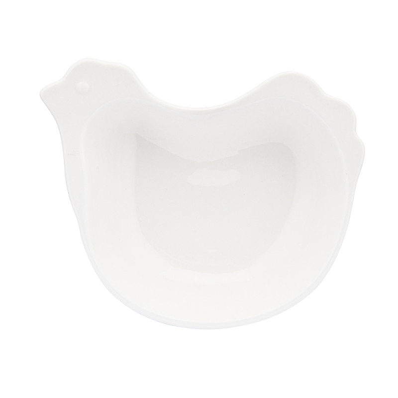 Naczynie kurka porcelana kremowa 17,5x14,5x4 cm EAN: 5904252392638
