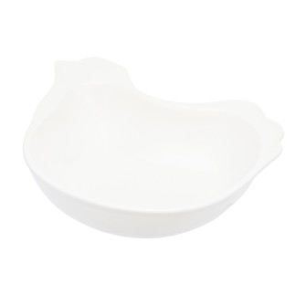Naczynie kurka porcelana kremowa 17,5x14,5x4 cm EAN: 5904252392638