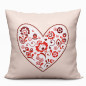 Folk Love Poszewka Dekoracyjna Velvet Beżowa 40x40cm, EAN: 5907693254480