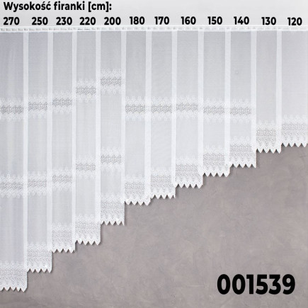 Firanka żakardowa Violetta pasy 170cm, kolor biały 001, EAN: 2010000235041