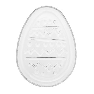 Półmisek z dekoracją w szkle 20x15x1,8cm