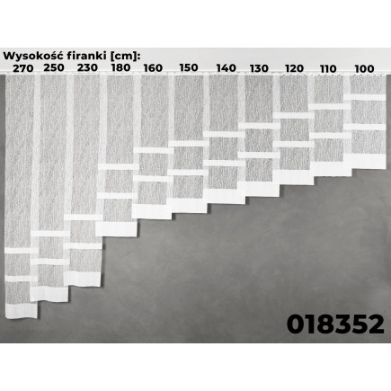 Firanka żakardowa pasowa 150cm biały - EAN: 2010000378403