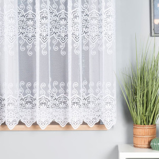 Firanka żakardowa pasowa 160cm, kolor biały 001, EAN: 2010000467589