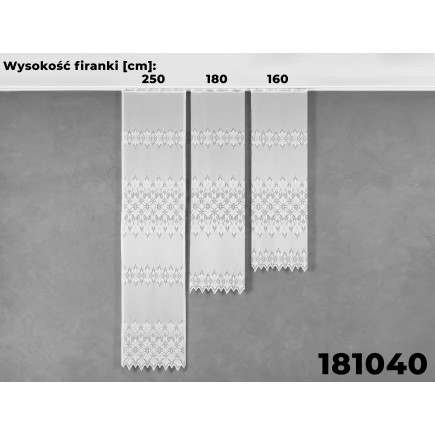 Firanka żakardowa 160cm, kolor biały 001, EAN: 5907693248267