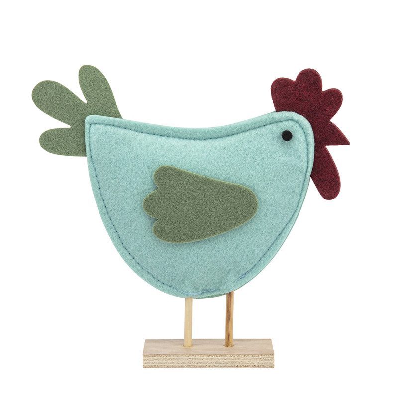 Figurka filcowa kurka miętowa 18x18x5 cm - EAN: 5904252385494