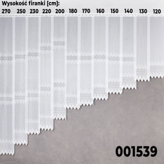 Firanka Violetta żakardowa pasowa, wysokość 140cm, kolor biały 001 - EAN: 2010000235027