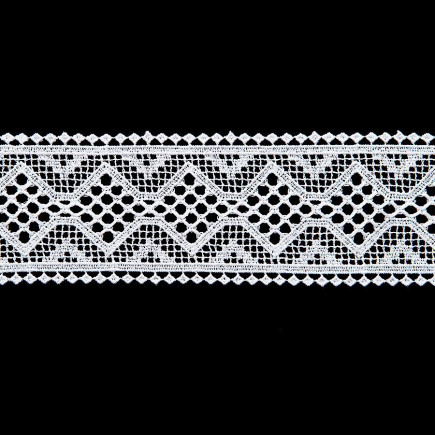 Koronka gipiurowa, wysokość 10cm, kolor 001 biały (72894)