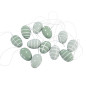 Zestaw 12 zielonych zawieszek w kształcie jajka 2,5x2,5x3,5 cm - EAN: 5904252385647