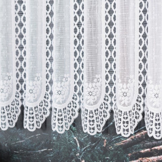 Firanka żakardowa panelowa, wysokość 120cm, kolor 001 biały