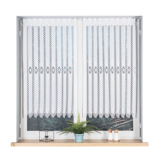Firanka żakardowa panelowa, wysokość 120cm, kolor 001 biały