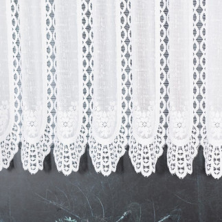 Firanka żakardowa panelowa, wysokość 110cm, kolor 001 biały