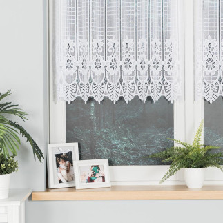 Firanka żakardowa panelowa, wysokość 100cm, kolor 001 biały