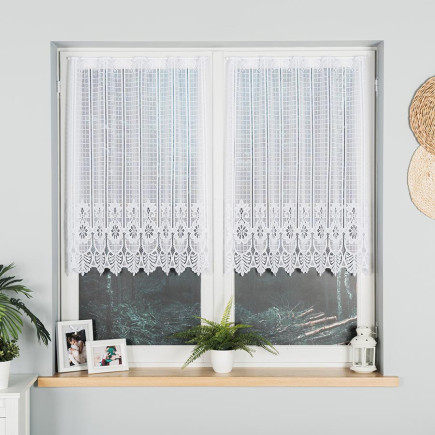 Firanka żakardowa panelowa 100cm, kolor biały 001, EAN: 5907693268319
