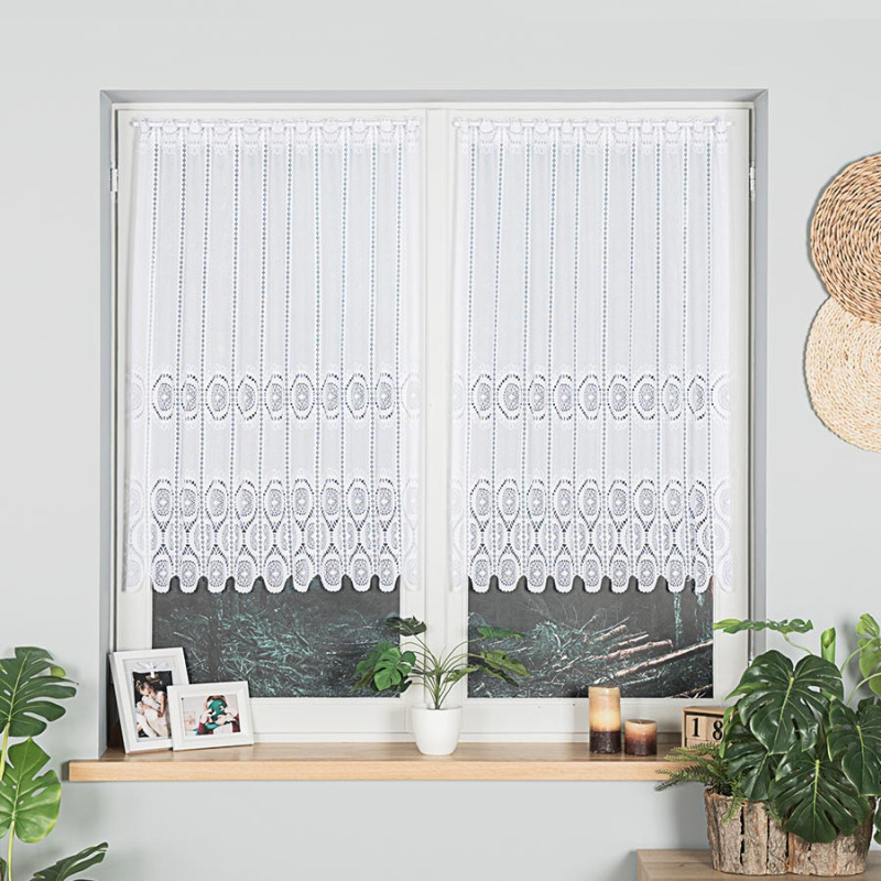 Firanka żakardowa 110cm biały 001, EAN: 5907693262850 Firanka żakardowa 110cm biały 001, EAN: 5907693262850