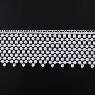 Koronka gipiurowa, wysokość 10cm, kolor 001 biały