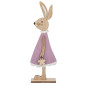 Figurka pani zając z welurową sukienką fioletowa 7,5x3,5x22,5 cm EAN: 5904252385371