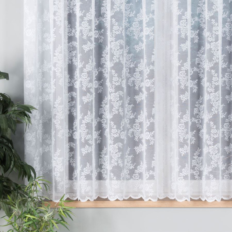 Firanka żakardowa z wzorem po całości, 160cm, biały, EAN: 2010000481592 Firanka żakardowa z wzorem po całości, 160cm, biały, EAN: 2010000481592