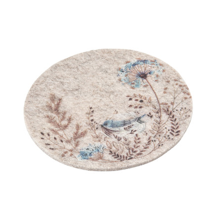 Podkładki filcowe okrągłe Serenity 10 cm, 4 sztuki - EAN: 5904252384961
