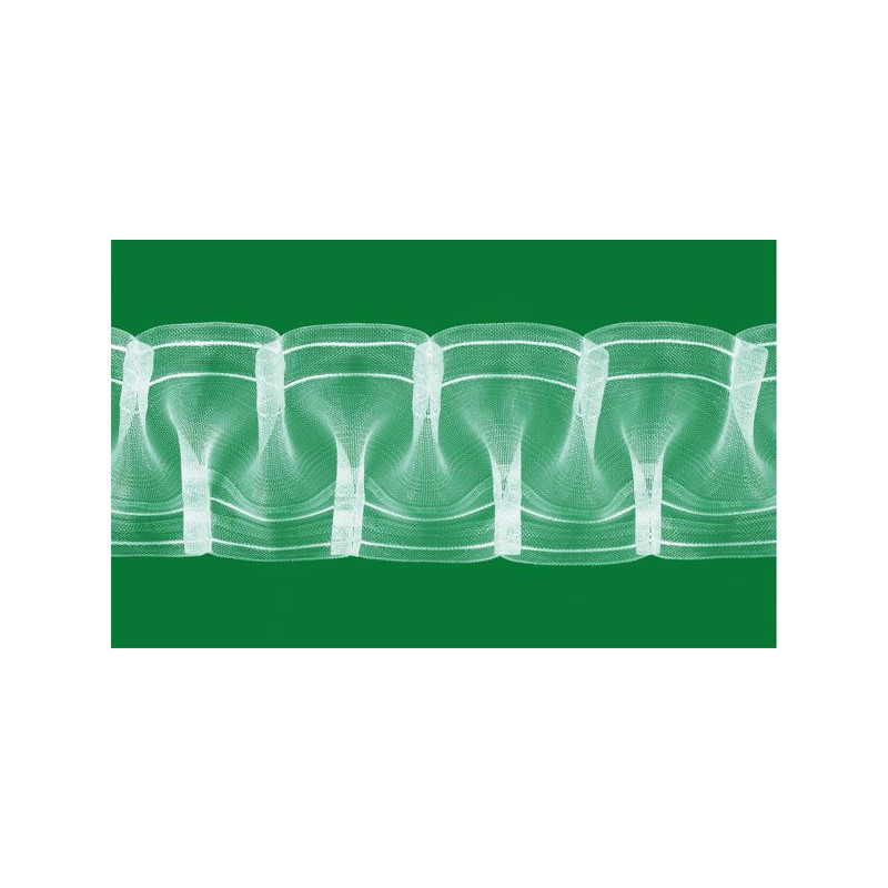 Taśma smok 10cm marszczenie 1:2 transparentna z białym sznurkiem EAN: 2010000191330 Taśma smok 10cm marszczenie 1:2 transparentna z białym sznurkiem EAN: 2010000191330