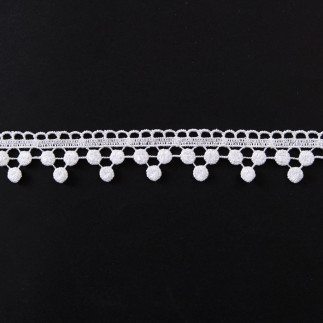 Koronka gipiurowa, wysokość 3cm, kolor 001 biały