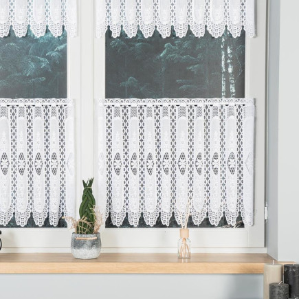 Zazdrostka żakardowa panelowa 60cm biały, EAN: 5907693217683