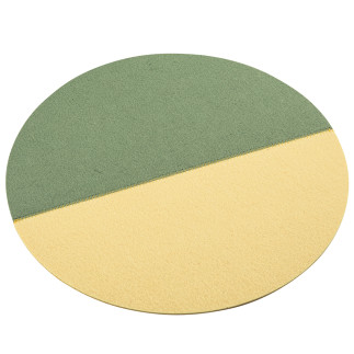 Mata filcowa okrągła dwukolorowa śr. 38 cm zielono - żółta