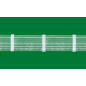 Taśma pojedyncza zakładka 5cm, marszczenie 1:1,5, transparentna z białym sznurkiem, 3.50.150.2
