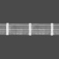 Taśma pojedyncza zakładka 5cm, marszczenie 1:1,5, transparentna z białym sznurkiem, 3.50.150.2