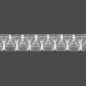 Taśma smok 5cm, marszczenie 1:2, transparentna z białym sznurkiem, 1.50.200.2
