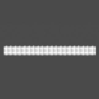 Taśma ołówek 2,5cm, marszczenie 1:2, transparentna z białym oplotem, 2.25.200.4